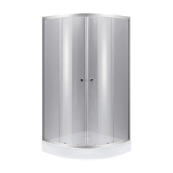 Душова кабіна Lidz Latwa SC90x90.SAT.LOW.DGR тоноване 4 мм + Lidz Kapielka ST90x90x14