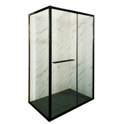 Душова кабіна Mixxus Premium Quadro SC01-120x80x195-TR Black прозоре скло 6мм (MI8293)