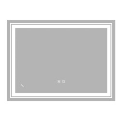 Дзеркало Zerix Alive MR06-80x60-REVERSE з LED Touch, Anti-fog, димером, регулятором яскравості (ZX6062)