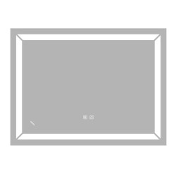 Дзеркало Zerix Kubix MR04-80x60-REVERSE з LED Touch, Anti-fog, димером, регулятором яскравості (ZX6054)