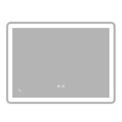 Дзеркало Zerix Mirra MR05-80x60-REVERSE із LED Touch, Anti-fog, димером, регулятором яскравості (ZX6056)