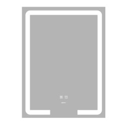 Дзеркало Zerix Prime MR02-60x80 з LED Touch, Anti-fog, димером, регулятором яскравості (ZX6051)