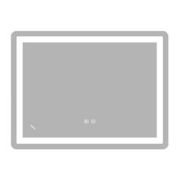 Дзеркало Zerix Sansa MR01-70x50-REVERSE із LED Touch, Anti-fog, димером, регулятором яскравості (ZX6050)