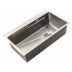 Кухонная мойка Zerix ZH6845-SET-05 Decor Nano-Silver (3.0/0.8) (нержавейка) (ZM5589)