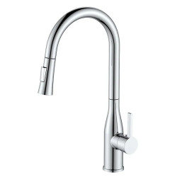 Кухонний змішувач з висувним виливом Mixxus Premium SUMMER 014 (Колір хром) (MI8281)