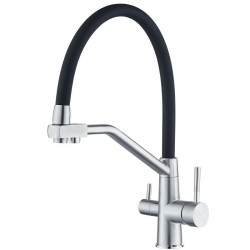 Змішувач кухонний з підключенням до фільтра Zerix FUL-021 Refl.Black (ZX5997)