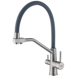 Змішувач кухонний з підключенням до фільтра Zerix FUL-021 Refl.Gray (ZX5998)