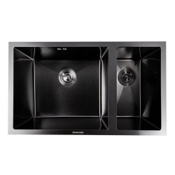 Кухонная мойка Valeso Handmade 76*45 PVD черная под столешницу (3.0/0.8)