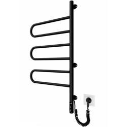 Полотенцесушитель Mario Тристар-I 800х445/55 електр. TR черный мат (2.3.0506.11.BM)