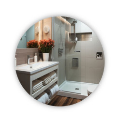 Зеркало Qtap Taurus R1000 с LED-подсветкой Touch, с антизапотеванием, с диммером QTTAUR100049004