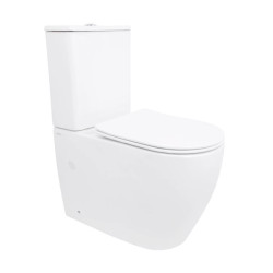 Унитаз-компакт Qtap Evia Ultra Quiet 630×350×795 мм с сиденьем Soft-close, White QTEVI27W49258