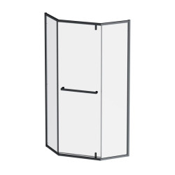 Душевая кабина Am.Pm Gem 5-corner Pivot W90UG-405-090BT 90x90 прозрачная, профиль чорный мат, без поддона