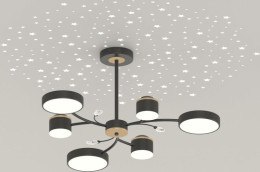 Люстра LED Valeso XI3346-6 Черный + золото,3000-6000K