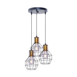 Люстра в стиле лофт Valeso GLD-22903-3 на 3 плафона