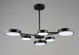 Люстра подвесная светодиодная Valeso B YH1354/3+3 BK 63W