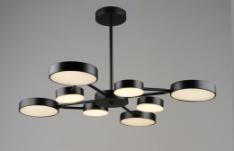 Люстра подвесная светодиодная Valeso B YH1354/4+4 BK 84W