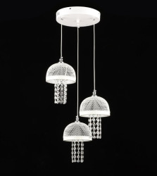 Люстра подвесная светодиодная Valeso E2724/3H, Белый+Хром