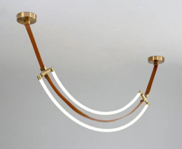 Люстра подвесная светодиодная Valeso THD63224-1200 45W коричневая