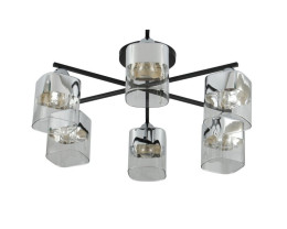 Люстра потолочная Sirius 07275/6 Matte Black+CR на 6 плафонов