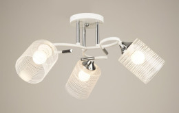 Люстра стельова Sirius B N4523/3 WT+CH на 3 плафони