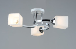 Люстра стельова Sirius B N5449/3 WT+CH на 3 плафона