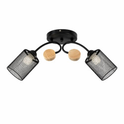 Люстра потолочная на 2 плафона Valeso XL25025-2 для спальни та коридора Черный