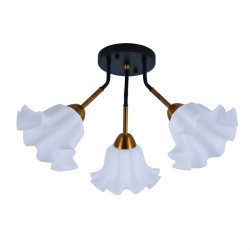 Люстра стельова на 3 плафони Valeso XL25003-3 для вітальні та спальні Чорний мідь