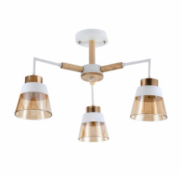 Люстра стельова на 3 плафони Valeso XL25014-3 для вітальні та спальні Білий Золото