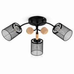 Люстра стельова на 3 плафони Valeso XL25025-3 для вітальні та спальні Чорний