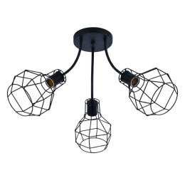 Люстра стельова на 3 плафони Valeso XL25041A-3 для вітальні та спальні Чорний