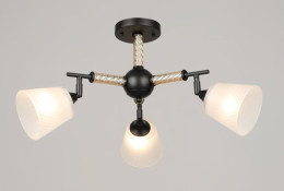 Люстра стельова на 3 плафони Valeso, Чорний, K2343/3