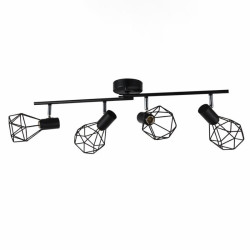 Люстра стельова на 4 плафони Valeso CD507-4 сучасна для вітальні та спальні чорна
