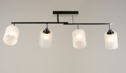 Люстра потолочная на 4 плафона Valeso K2321/4 Черный+хром E27