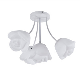 Люстра стельова на 4 плафони Valeso XL25040-3+1 для вітальні та спальні Білий