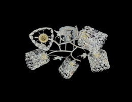 Люстра стельова на 5 плафонів Valeso 2407B/5 для вітальні та великої кімнати хром