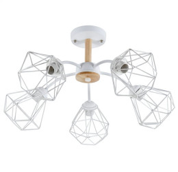 Люстра стельова на 5 плафонів Valeso XL25008-5 для вітальні та спальні Білий