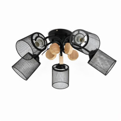 Люстра стельова на 5 плафонів Valeso XL25025-5 для вітальні та спальні Чорний