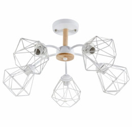 Люстра потолочная на 5 плафонов Valeso XL25038-5 для гостинной и спальни Белый