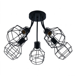 Люстра потолочная на 5 плафонов Valeso XL25041A-5 для гостинной и спальни Черный