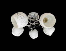 Люстра стельова на 5 прозорих плафонов Valeso 9509F/5 Хром