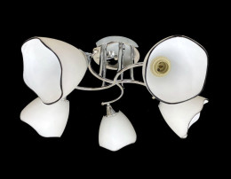 Люстра потолочная на 5 прозрачних плафонов Valeso 9823E/5 Хром