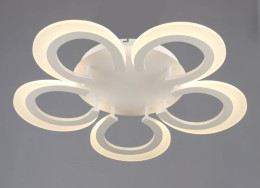 Люстра потолочная светодиодная Valeso 5 плафонов LED 35W Белый Сталь Акрил 3000K+6500K YH1426/5