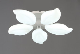 Люстра стельова світлодіодна Valeso 5 плафонів LED 60W Білий Сталь Акрил 3000K+6500K YH1408/5