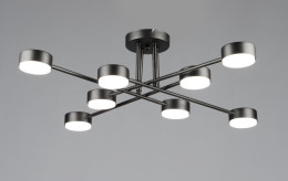 Люстра потолочная светодиодная на 8 плафонов Valeso N6716/8 GX53 Черный