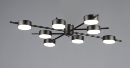 Люстра потолочная светодиодная на 8 плафонов Valeso N6717/8 GX53 Черный