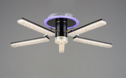 Люстра светодиодная акриловая Sirius B YH0810/5 GD+BK 66W