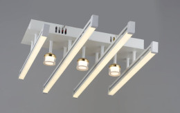 Люстра светодиодная акриловая в гостинную Sirius YH1311/4+3