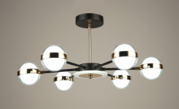 Люстра світлодіодна у вітальню Sirius B N4543/6 BK+FGD