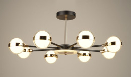 Люстра світлодіодна у вітальню Sirius B N4543/8 BK+FGD