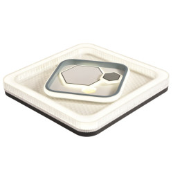 Світлодіодна люстра пристельова Valeso 2H-006, Білий+Чорний